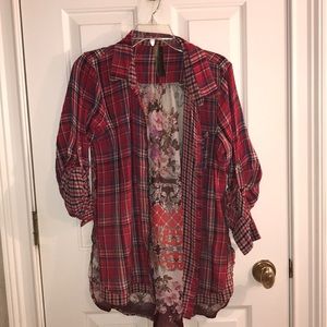 Free People Red Flannel